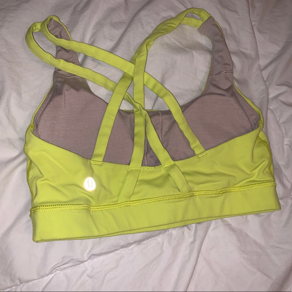 Neon sports bra